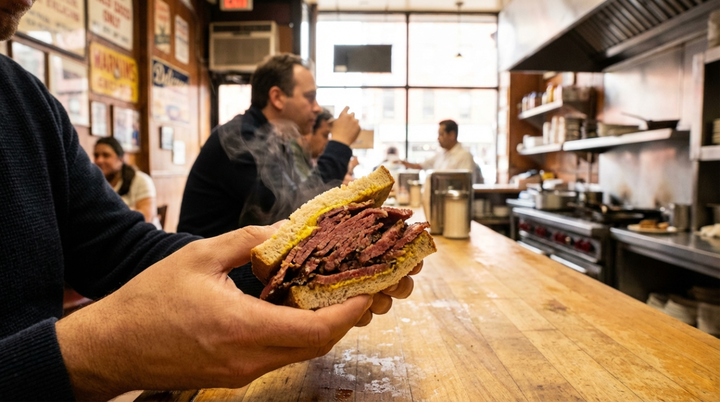 Katzs Delicatessen Classic Pastrami Sandwich Experience, NYC